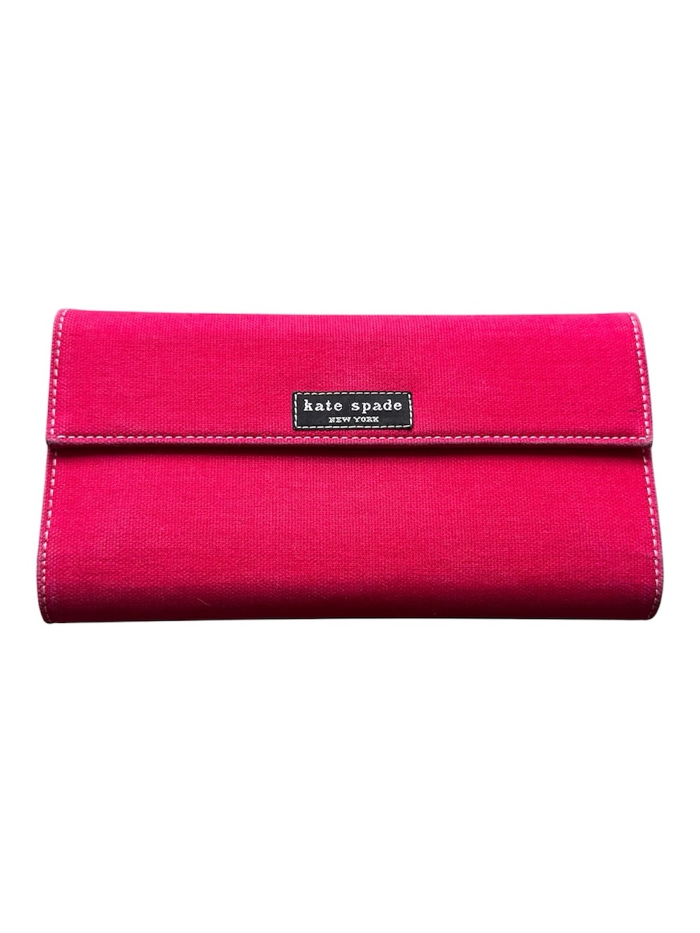 Vintage Kate Spade Sam Red Nylon Flap Continental Wallet Y2K Long Wallet